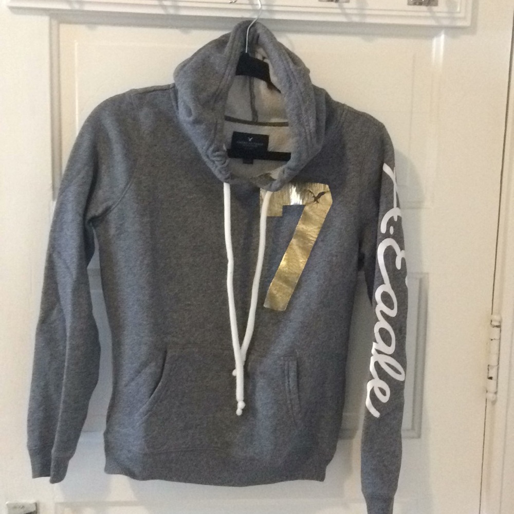 Grey American Eagle Hoodie
